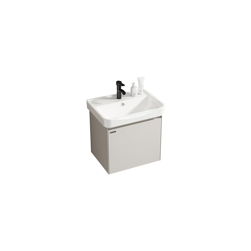 Metal Bathroom Vanity Set Single Sink Wall Mounted Bathroom Vanity Set Vanity & Faucet Clearhalo 'Bathroom Remodel & Bathroom Fixtures' 'Bathroom Vanities' 'bathroom_vanities' 'Home Improvement' 'home_improvement' 'home_improvement_bathroom_vanities' 7769803