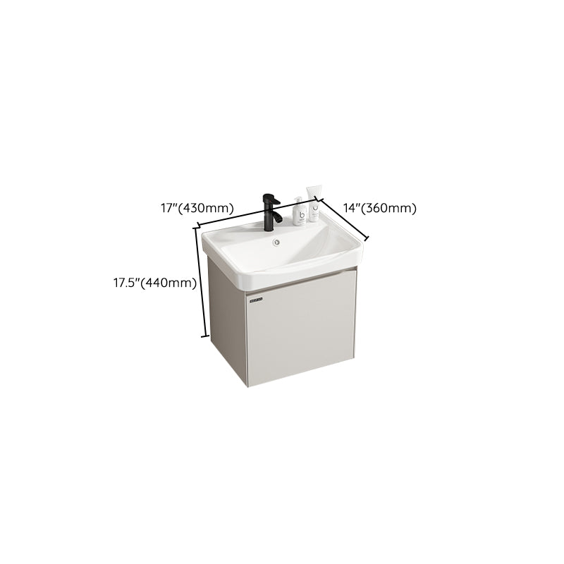 Metal Bathroom Vanity Set Single Sink Wall Mounted Bathroom Vanity Set Clearhalo 'Bathroom Remodel & Bathroom Fixtures' 'Bathroom Vanities' 'bathroom_vanities' 'Home Improvement' 'home_improvement' 'home_improvement_bathroom_vanities' 7769810