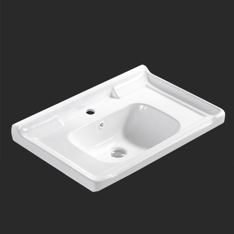 White Vanity Sink Doors Drawer Faucet Storage Shelf Vanity with Mirror Clearhalo 'Bathroom Remodel & Bathroom Fixtures' 'Bathroom Vanities' 'bathroom_vanities' 'Home Improvement' 'home_improvement' 'home_improvement_bathroom_vanities' 7769886