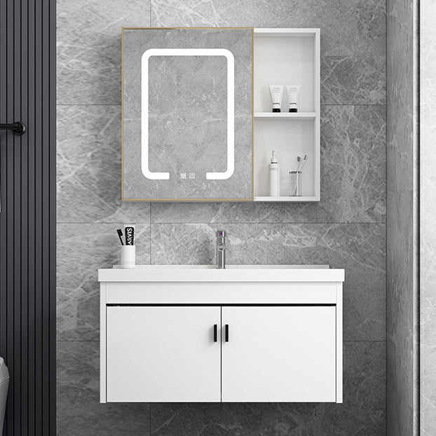 Ceramic Bathroom Sink Vanity Wall-Mounted Bathroom Sink Vanity with Faucet Included Clearhalo 'Bathroom Remodel & Bathroom Fixtures' 'Bathroom Vanities' 'bathroom_vanities' 'Home Improvement' 'home_improvement' 'home_improvement_bathroom_vanities' 7770018