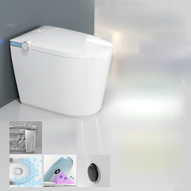 Floor Standing Bidet Elongated Ceramic with Heated Seat Foot Sensor White Manual Lid (Standard) Clearhalo 'Bathroom Remodel & Bathroom Fixtures' 'Bidets' 'Home Improvement' 'home_improvement' 'home_improvement_bidets' 'Toilets & Bidets' 7777114