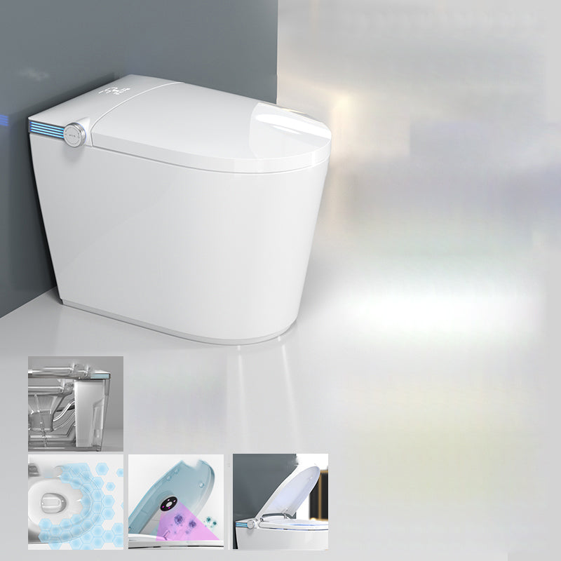 Floor Standing Bidet Elongated Ceramic with Heated Seat Foot Sensor White Automatic Lid( Top Configuration) Clearhalo 'Bathroom Remodel & Bathroom Fixtures' 'Bidets' 'Home Improvement' 'home_improvement' 'home_improvement_bidets' 'Toilets & Bidets' 7777115
