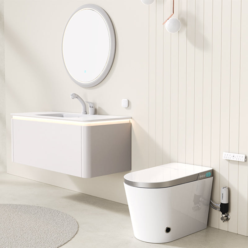 Floor Standing Bidet Contemporary Foot Sensor Dryer Ceramic Elongated Clearhalo 'Bathroom Remodel & Bathroom Fixtures' 'Bidets' 'Home Improvement' 'home_improvement' 'home_improvement_bidets' 'Toilets & Bidets' 7777135
