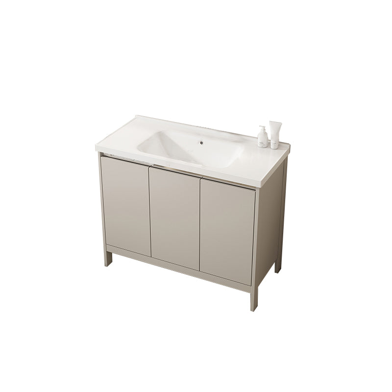 Rectangular Freestanding Bathroom Vanity Modern Gray Single-Sink Vanity Set Bathroom Vanity Washboard Not Included Clearhalo 'Bathroom Remodel & Bathroom Fixtures' 'Bathroom Vanities' 'bathroom_vanities' 'Home Improvement' 'home_improvement' 'home_improvement_bathroom_vanities' 7784659