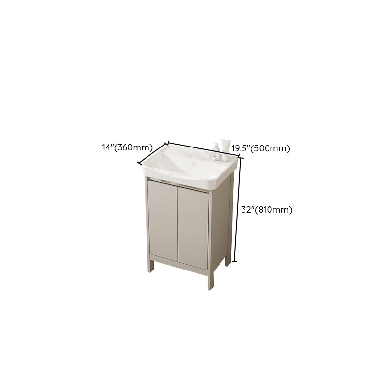 Rectangular Freestanding Bathroom Vanity Modern Gray Single-Sink Vanity Set Clearhalo 'Bathroom Remodel & Bathroom Fixtures' 'Bathroom Vanities' 'bathroom_vanities' 'Home Improvement' 'home_improvement' 'home_improvement_bathroom_vanities' 7784661