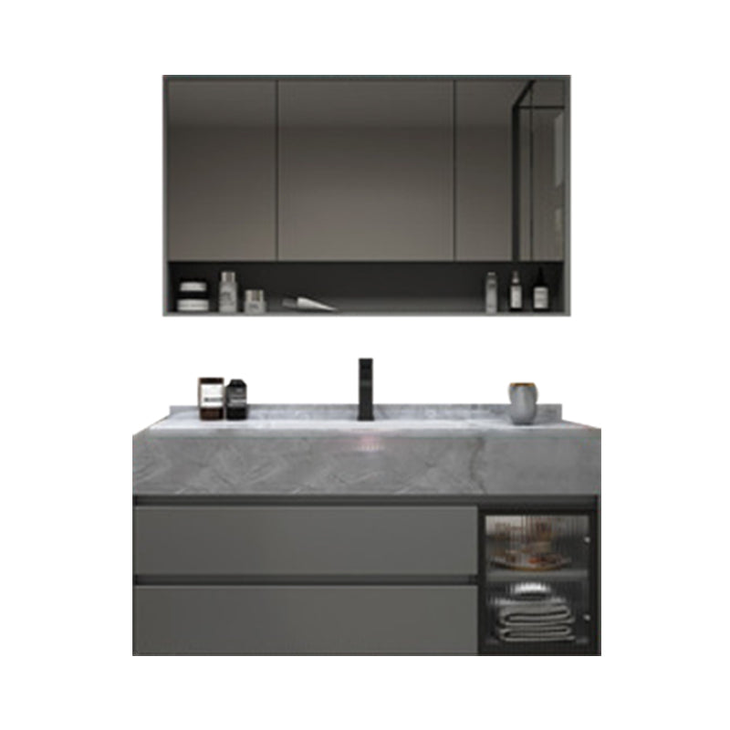 Wall Mount Mirror Included Bathroom Vanity Set with Faucet Sink Vanity & Faucet & Mirror Cabinet Clearhalo 'Bathroom Remodel & Bathroom Fixtures' 'Bathroom Vanities' 'bathroom_vanities' 'Home Improvement' 'home_improvement' 'home_improvement_bathroom_vanities' 7800278