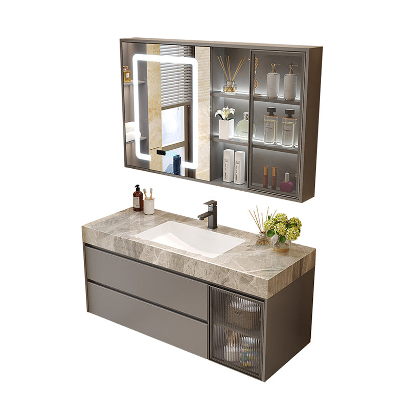Wall Mount Mirror Included Bathroom Vanity Set with Faucet Sink Clearhalo 'Bathroom Remodel & Bathroom Fixtures' 'Bathroom Vanities' 'bathroom_vanities' 'Home Improvement' 'home_improvement' 'home_improvement_bathroom_vanities' 7800283