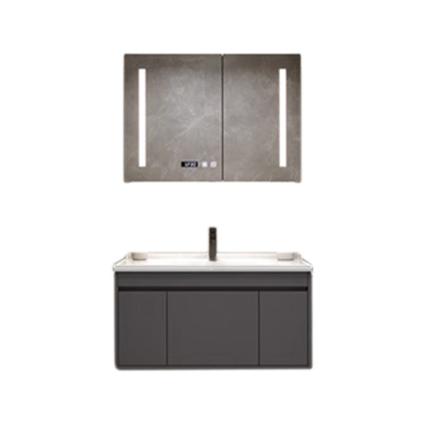 Wall Mount Modern Bathroom Vanity Set with Faucet Mirror Sink Vanity & Faucet & Smart Medicine Cabinet 31.5"L x 20"W x 20"H Clearhalo 'Bathroom Remodel & Bathroom Fixtures' 'Bathroom Vanities' 'bathroom_vanities' 'Home Improvement' 'home_improvement' 'home_improvement_bathroom_vanities' 7800355