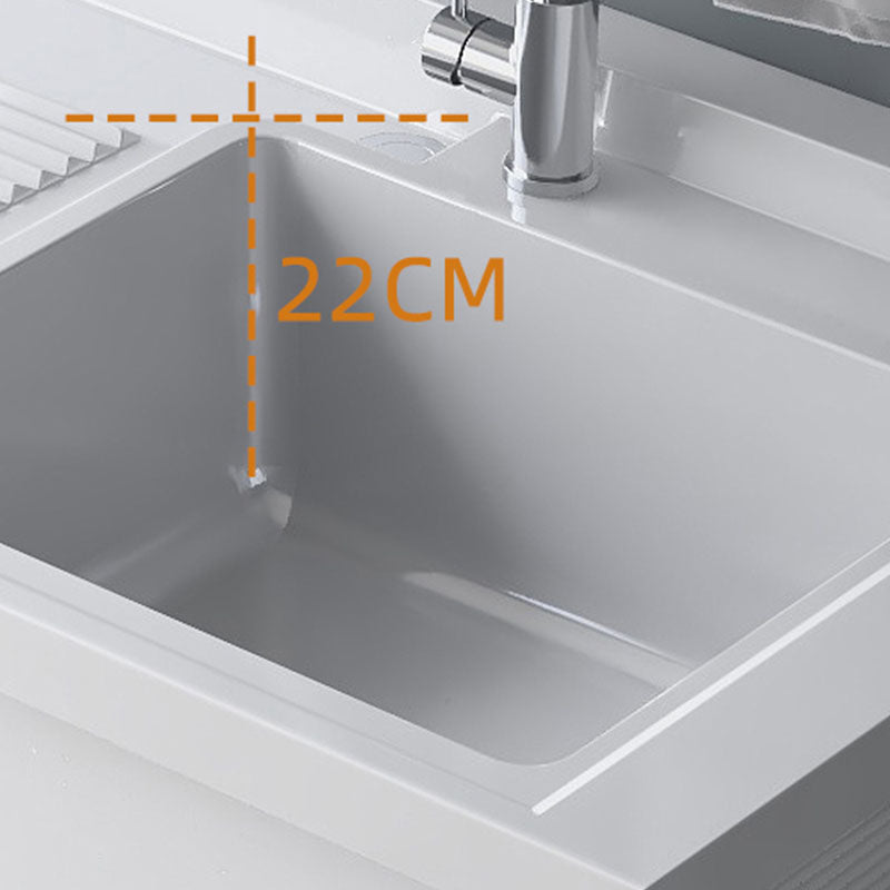 Metal Freestanding Faucet Included Bathroom Sink Vanity with Sink Clearhalo 'Bathroom Remodel & Bathroom Fixtures' 'Bathroom Vanities' 'bathroom_vanities' 'Home Improvement' 'home_improvement' 'home_improvement_bathroom_vanities' 7800415