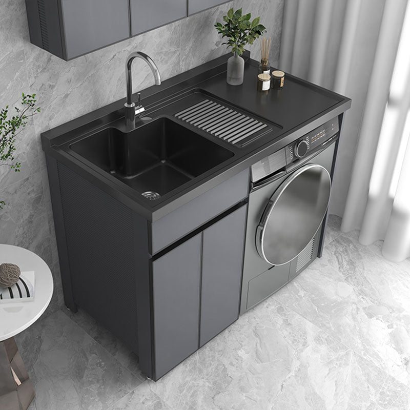 Modern Freestanding Sink Included Bathroom Sink Vanity with Faucet Vanity & Faucet Left Clearhalo 'Bathroom Remodel & Bathroom Fixtures' 'Bathroom Vanities' 'bathroom_vanities' 'Home Improvement' 'home_improvement' 'home_improvement_bathroom_vanities' 7800515