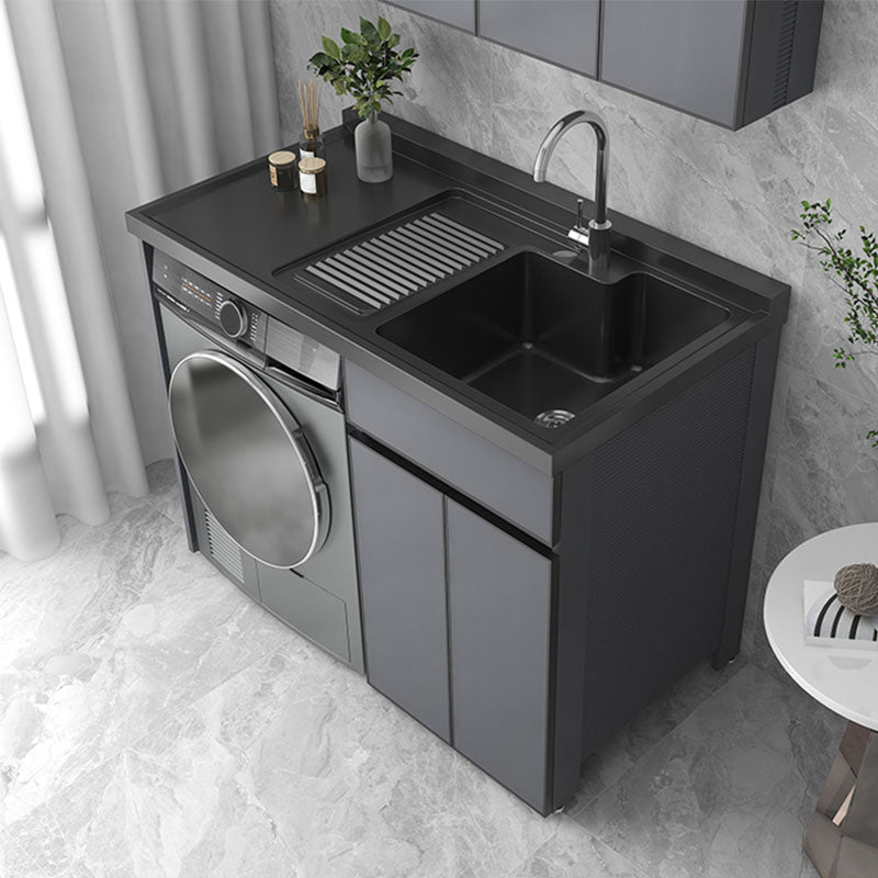 Modern Freestanding Sink Included Bathroom Sink Vanity with Faucet Vanity & Faucet Right Clearhalo 'Bathroom Remodel & Bathroom Fixtures' 'Bathroom Vanities' 'bathroom_vanities' 'Home Improvement' 'home_improvement' 'home_improvement_bathroom_vanities' 7800521