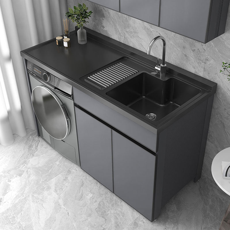 Modern Freestanding Sink Included Bathroom Sink Vanity with Faucet Vanity & Faucet Right Clearhalo 'Bathroom Remodel & Bathroom Fixtures' 'Bathroom Vanities' 'bathroom_vanities' 'Home Improvement' 'home_improvement' 'home_improvement_bathroom_vanities' 7800523