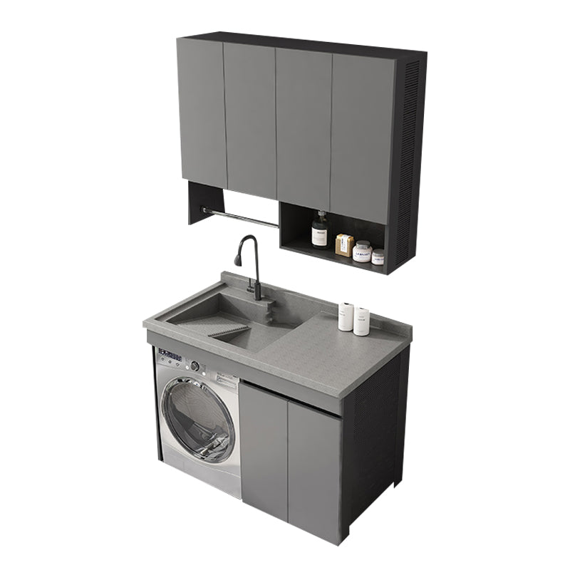 Faucet Included Freestanding Modern Bathroom Sink Vanity with Sink Vanity & Faucet Left Clearhalo 'Bathroom Remodel & Bathroom Fixtures' 'Bathroom Vanities' 'bathroom_vanities' 'Home Improvement' 'home_improvement' 'home_improvement_bathroom_vanities' 7801912