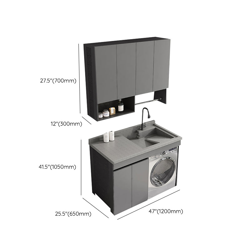 Faucet Included Freestanding Modern Bathroom Sink Vanity with Sink Clearhalo 'Bathroom Remodel & Bathroom Fixtures' 'Bathroom Vanities' 'bathroom_vanities' 'Home Improvement' 'home_improvement' 'home_improvement_bathroom_vanities' 7801943