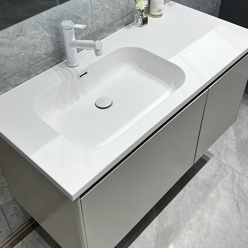 Wall Mount White Bathroom Vanity Set with Faucet Mirror Sink Clearhalo 'Bathroom Remodel & Bathroom Fixtures' 'Bathroom Vanities' 'bathroom_vanities' 'Home Improvement' 'home_improvement' 'home_improvement_bathroom_vanities' 7801995