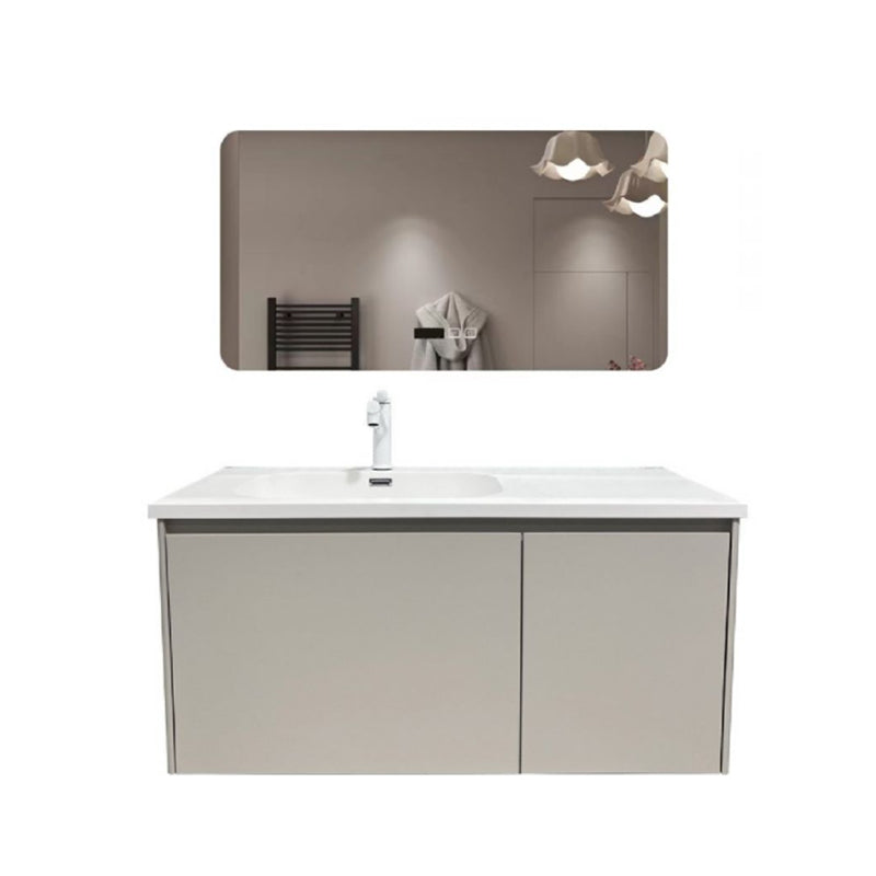 Wall Mount White Bathroom Vanity Set with Faucet Mirror Sink Clearhalo 'Bathroom Remodel & Bathroom Fixtures' 'Bathroom Vanities' 'bathroom_vanities' 'Home Improvement' 'home_improvement' 'home_improvement_bathroom_vanities' 7801998