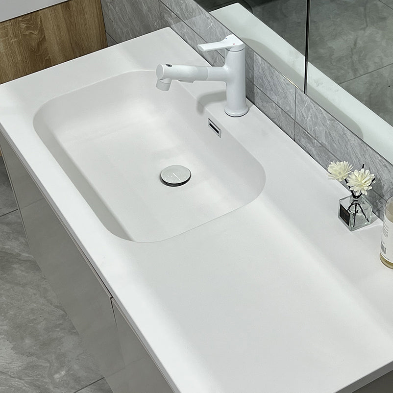 Wall Mount White Bathroom Vanity Set with Faucet Mirror Sink Clearhalo 'Bathroom Remodel & Bathroom Fixtures' 'Bathroom Vanities' 'bathroom_vanities' 'Home Improvement' 'home_improvement' 'home_improvement_bathroom_vanities' 7802000