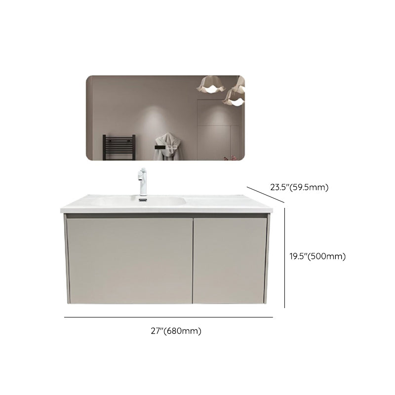 Wall Mount White Bathroom Vanity Set with Faucet Mirror Sink Clearhalo 'Bathroom Remodel & Bathroom Fixtures' 'Bathroom Vanities' 'bathroom_vanities' 'Home Improvement' 'home_improvement' 'home_improvement_bathroom_vanities' 7802008