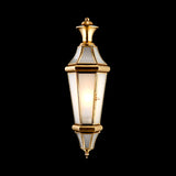 Brass Urn Shaped Wall Mounted Light Vintage Translucent Glass 1 Light Bedside Sconce Lamp Clearhalo 'Wall Lamps & Sconces' 'Wall Lights' Lighting' 780701