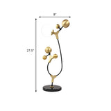 Post Modern Molecule Table Light Metallic Living Room Creative LED Nightstand Lamp in Black and Gold Clearhalo 'Lamps' 'Table Lamps' Lighting' 780869