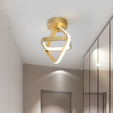 Acrylic 2-Square Frame Flushmount Simple LED Flush Mount Lighting in Black/Gold for Corridor, Warm/White Light Clearhalo 'Ceiling Lights' 'Close To Ceiling Lights' 'Close to ceiling' 'Flush mount' Lighting' 780916