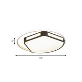 16"/19.5" W Round/Square Ceiling Flush Mount Minimalist Metallic LED Bedroom Flush Lighting in White and Black Clearhalo 'Ceiling Lights' 'Close To Ceiling Lights' 'Close to ceiling' 'Flush mount' Lighting' 780973