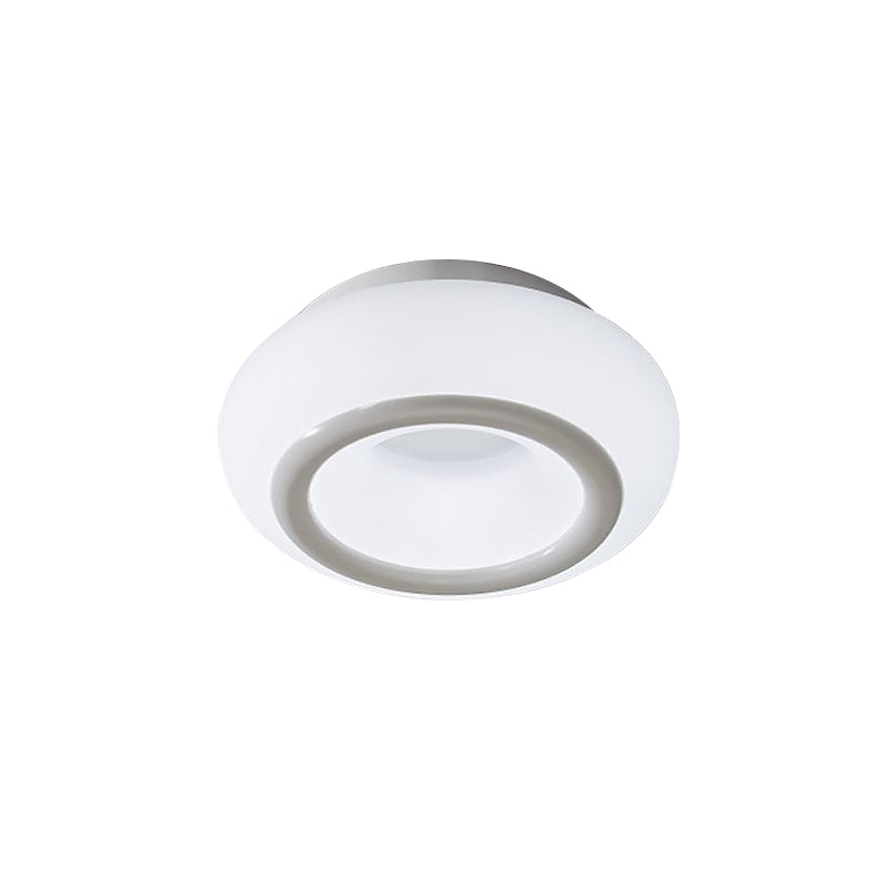 White Bean LED Ceiling Lamp Simplicity Acrylic Flush Mount Lighting in 3 Color Light Clearhalo 'Ceiling Lights' 'Close To Ceiling Lights' 'Close to ceiling' 'Flush mount' Lighting' 781285