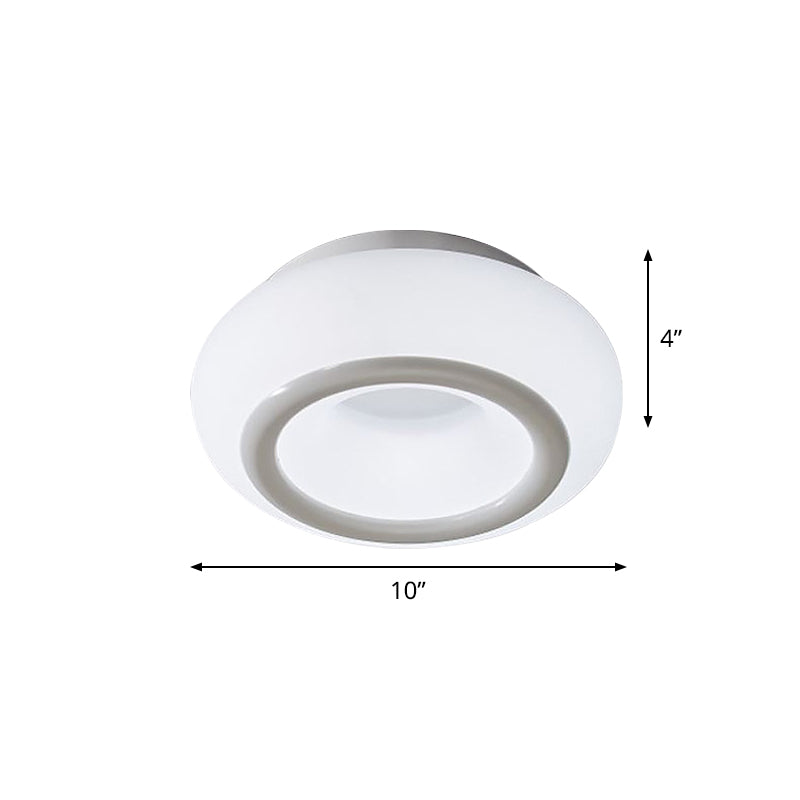 White Bean LED Ceiling Lamp Simplicity Acrylic Flush Mount Lighting in 3 Color Light Clearhalo 'Ceiling Lights' 'Close To Ceiling Lights' 'Close to ceiling' 'Flush mount' Lighting' 781286