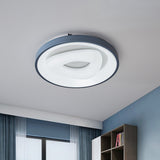 Macaron LED Ceiling Lighting Acrylic Blue-White Bubble/Round/Triangle Flush Mount Lamp with Acrylic Shade Blue-White Triangle Clearhalo 'Ceiling Lights' 'Close To Ceiling Lights' 'Close to ceiling' 'Flush mount' Lighting' 781303