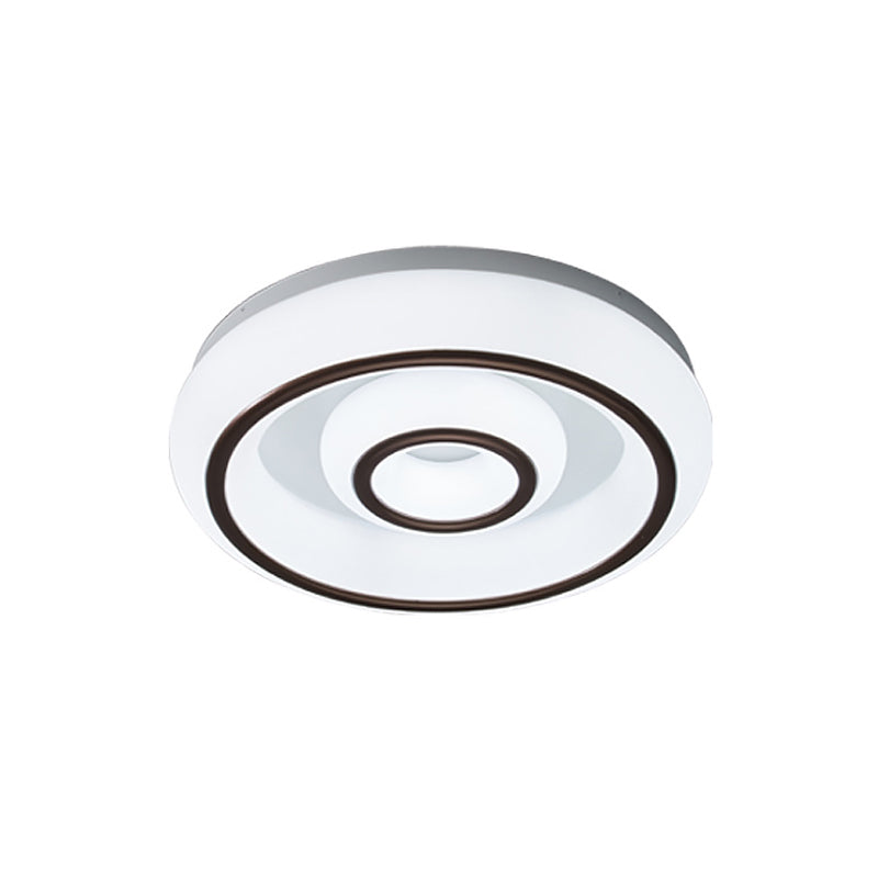 Dual Circle Acrylic Flush Mounted Light Modern Black and White LED Ceiling Lamp in 3 Color Light Clearhalo 'Ceiling Lights' 'Close To Ceiling Lights' 'Close to ceiling' 'Flush mount' Lighting' 781317