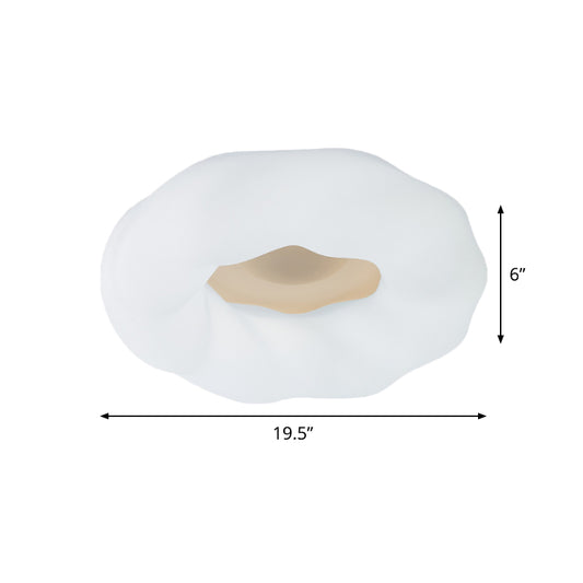 Donut LED Ceiling Light Fixture Simple Acrylic Bedroom Flush Mount Recessed Lighting in White Clearhalo 'Ceiling Lights' 'Close To Ceiling Lights' 'Close to ceiling' 'Flush mount' Lighting' 781322