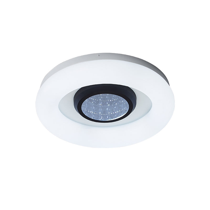 Bedroom LED Ceiling Flush Minimalist Black/Grey/Silver Flush Mount Light with Ring Acrylic Shade Clearhalo 'Ceiling Lights' 'Close To Ceiling Lights' 'Close to ceiling' 'Flush mount' Lighting' 781329