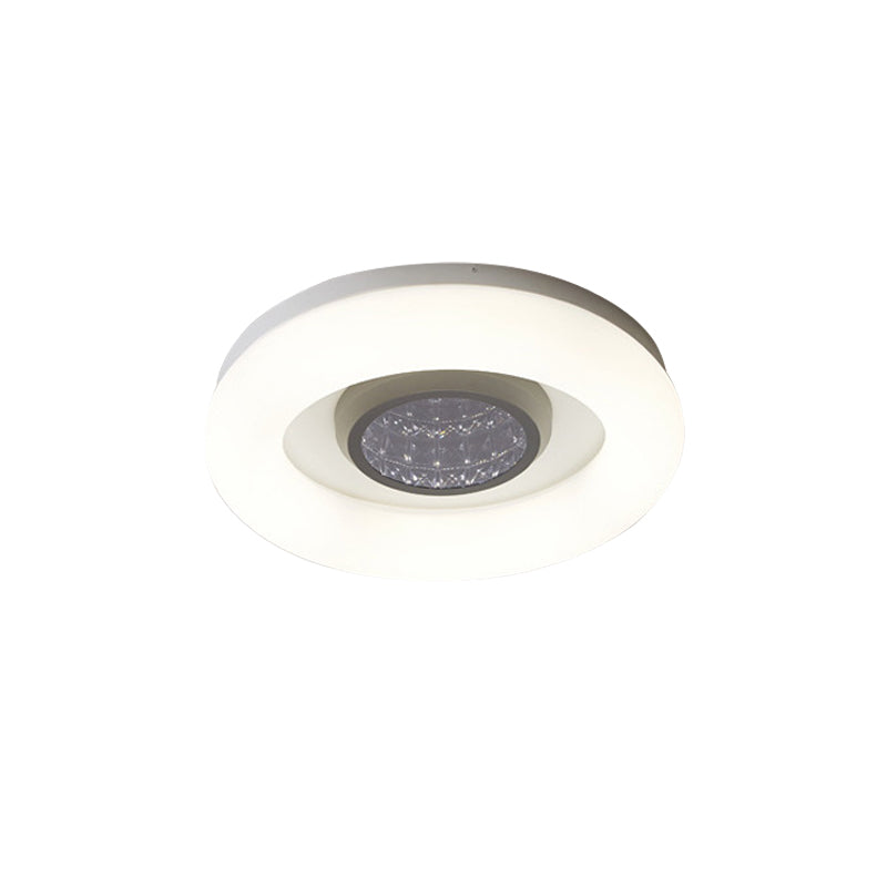 Bedroom LED Ceiling Flush Minimalist Black/Grey/Silver Flush Mount Light with Ring Acrylic Shade Clearhalo 'Ceiling Lights' 'Close To Ceiling Lights' 'Close to ceiling' 'Flush mount' Lighting' 781334