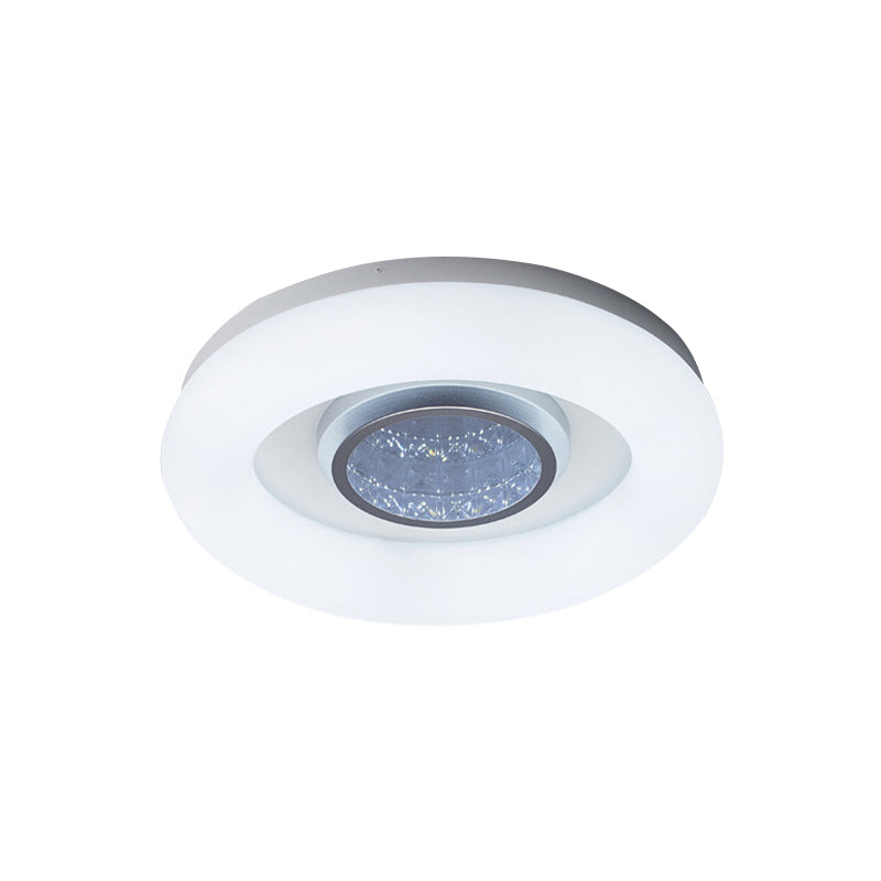 Bedroom LED Ceiling Flush Minimalist Black/Grey/Silver Flush Mount Light with Ring Acrylic Shade Clearhalo 'Ceiling Lights' 'Close To Ceiling Lights' 'Close to ceiling' 'Flush mount' Lighting' 781337