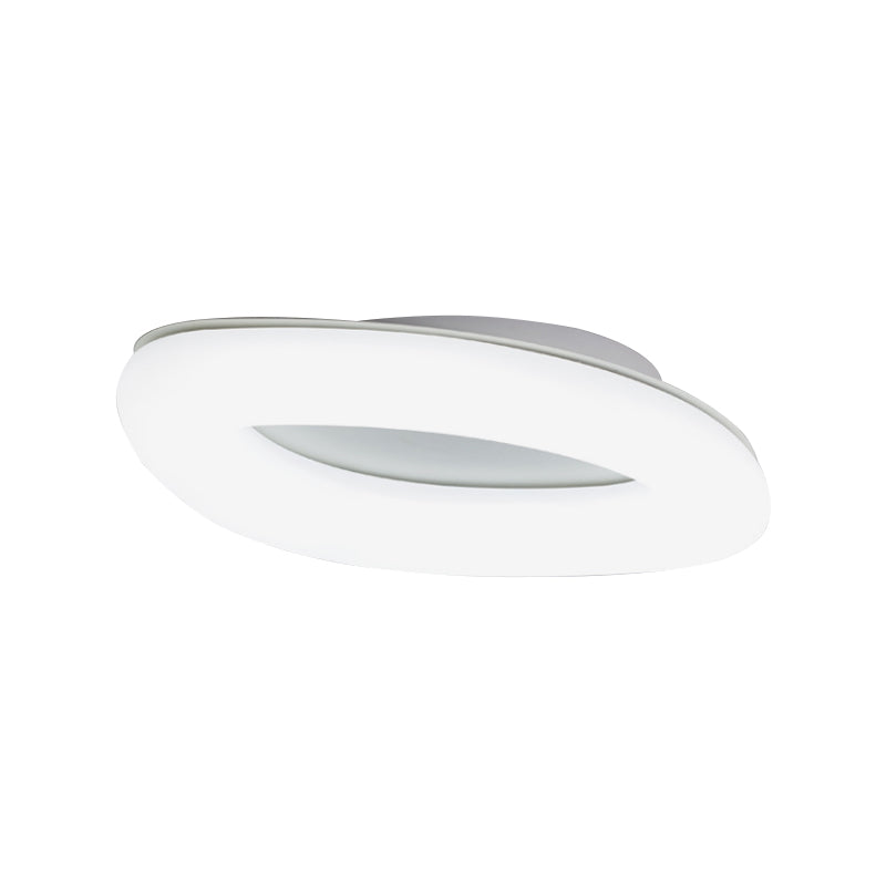 Simplicity Ellipse Flush Light Fixture Acrylic Living Room LED Ceiling Mount Lamp in White Clearhalo 'Ceiling Lights' 'Close To Ceiling Lights' 'Close to ceiling' 'Flush mount' Lighting' 781426