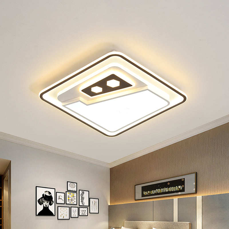 Contemporary LED Ceiling Flushmount Lamp White Splicing Square Flush Mounted Lamp with Acrylic Shade White Clearhalo 'Ceiling Lights' 'Close To Ceiling Lights' 'Close to ceiling' 'Flush mount' Lighting' 781490