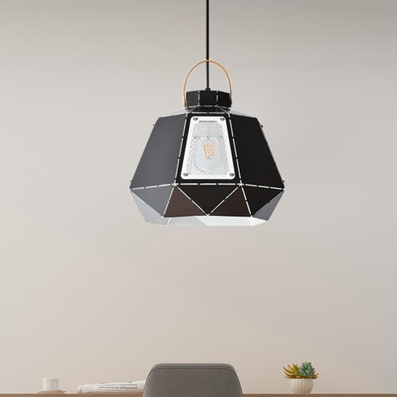 Iron Laser-Cut Kettle Pendant Lamp Macaron 1-Light Black/Grey/Blue Suspension Lighting with Mesh Screen Clearhalo 'Ceiling Lights' 'Pendant Lights' 'Pendants' Lighting' 781549