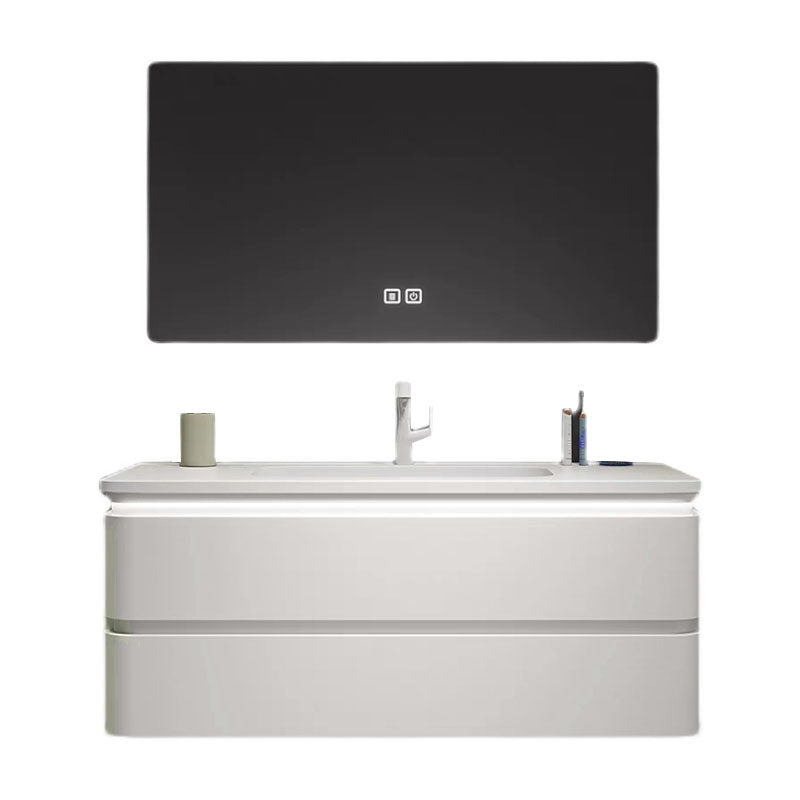 Wall Mount Modern Bathroom Vanity Set with Mirror Faucet Sink Clearhalo 'Bathroom Remodel & Bathroom Fixtures' 'Bathroom Vanities' 'bathroom_vanities' 'Home Improvement' 'home_improvement' 'home_improvement_bathroom_vanities' 7817730