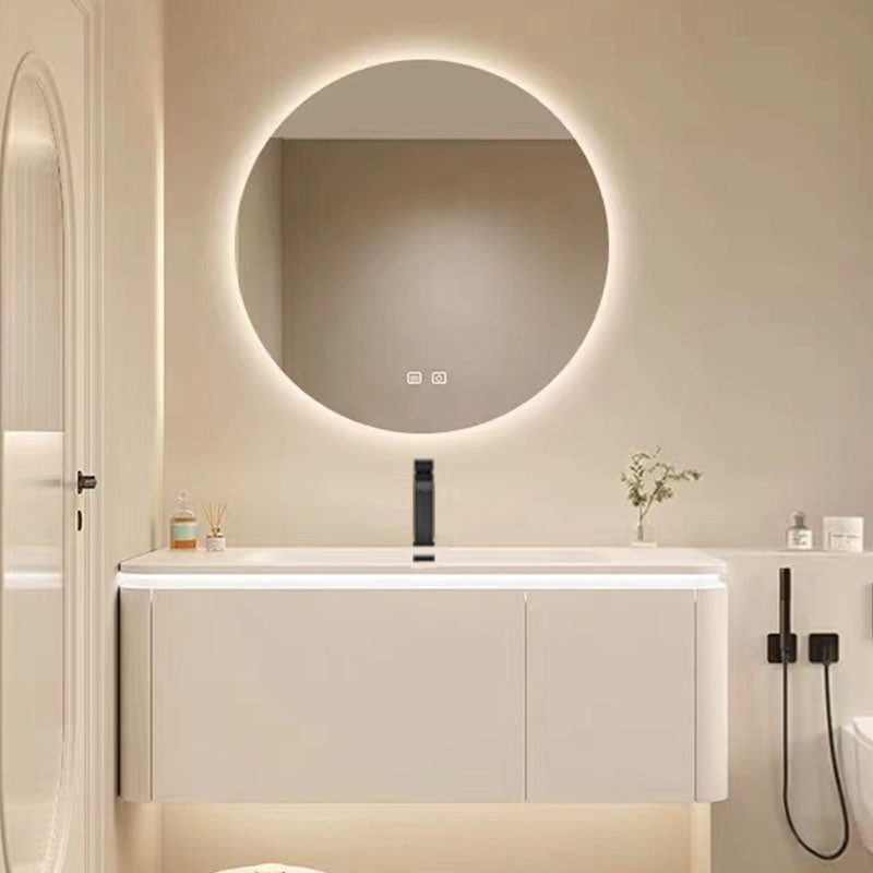 Wall Mount Modern Bathroom Sink Vanity with Mirror Faucet Sink Clearhalo 'Bathroom Remodel & Bathroom Fixtures' 'Bathroom Vanities' 'bathroom_vanities' 'Home Improvement' 'home_improvement' 'home_improvement_bathroom_vanities' 7817784