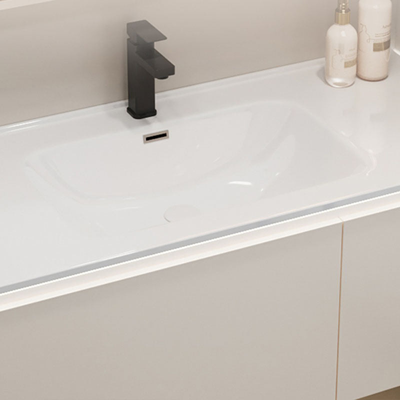 Wall Mount Modern Bathroom Sink Vanity with Mirror Faucet Sink Clearhalo 'Bathroom Remodel & Bathroom Fixtures' 'Bathroom Vanities' 'bathroom_vanities' 'Home Improvement' 'home_improvement' 'home_improvement_bathroom_vanities' 7817788