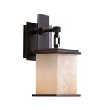 Black 1 Head Wall Lighting Farmhouse Tan Crackled Glass Cuboid Wall Mount Lamp Fixture Clearhalo 'Wall Lamps & Sconces' 'Wall Lights' Lighting' 781854