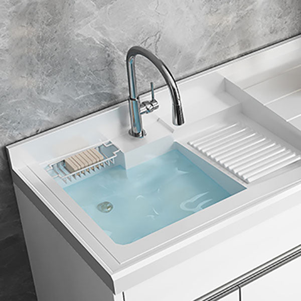 Modern Freestanding Sink Vanity with Faucet Sink for Bathroom Clearhalo 'Bathroom Remodel & Bathroom Fixtures' 'Bathroom Vanities' 'bathroom_vanities' 'Home Improvement' 'home_improvement' 'home_improvement_bathroom_vanities' 7818634