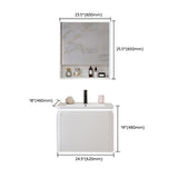 Sink Included Wall Mount Sink Vanity with Mirror Faucet for Bathroom Clearhalo 'Bathroom Remodel & Bathroom Fixtures' 'Bathroom Vanities' 'bathroom_vanities' 'Home Improvement' 'home_improvement' 'home_improvement_bathroom_vanities' 7818665