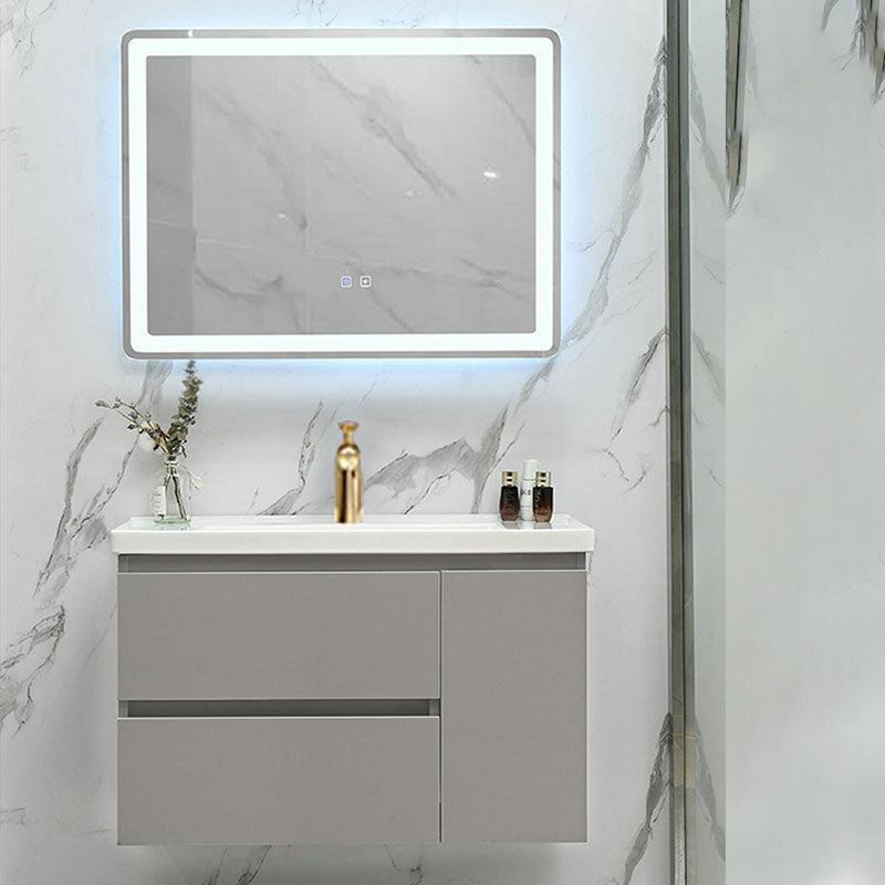 Wall Mount Sink Included Bathroom Vanity Set with Mirror Faucet Clearhalo 'Bathroom Remodel & Bathroom Fixtures' 'Bathroom Vanities' 'bathroom_vanities' 'Home Improvement' 'home_improvement' 'home_improvement_bathroom_vanities' 7819217