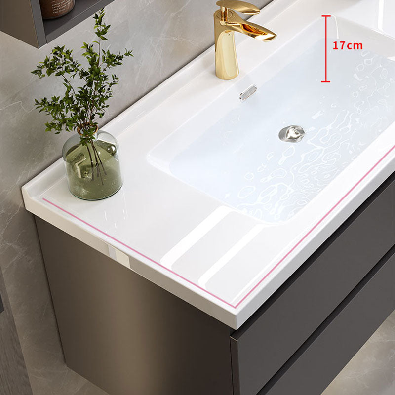 Wall Mount Sink Included Bathroom Vanity Set with Mirror Faucet Clearhalo 'Bathroom Remodel & Bathroom Fixtures' 'Bathroom Vanities' 'bathroom_vanities' 'Home Improvement' 'home_improvement' 'home_improvement_bathroom_vanities' 7819223