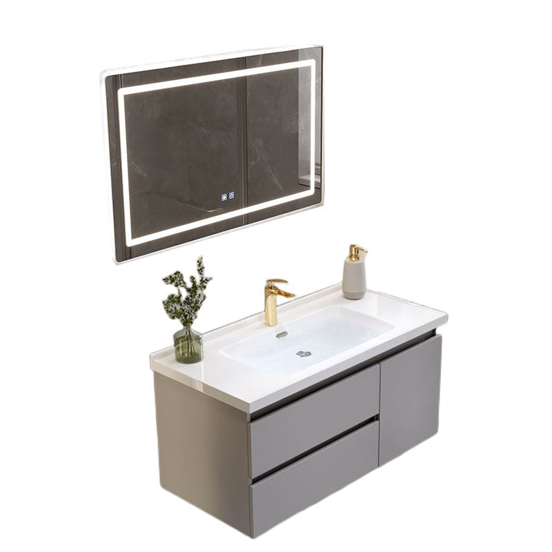 Wall Mount Sink Included Bathroom Vanity Set with Mirror Faucet Clearhalo 'Bathroom Remodel & Bathroom Fixtures' 'Bathroom Vanities' 'bathroom_vanities' 'Home Improvement' 'home_improvement' 'home_improvement_bathroom_vanities' 7819225