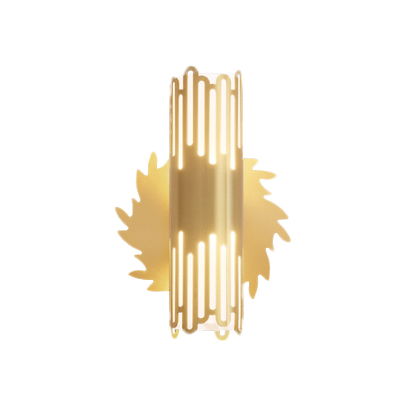 Cylinder Bedside Wall Light Sconce Contemporary Metal LED Brass Wall Lamp Fixture Clearhalo 'Wall Lamps & Sconces' 'Wall Lights' Lighting' 782143