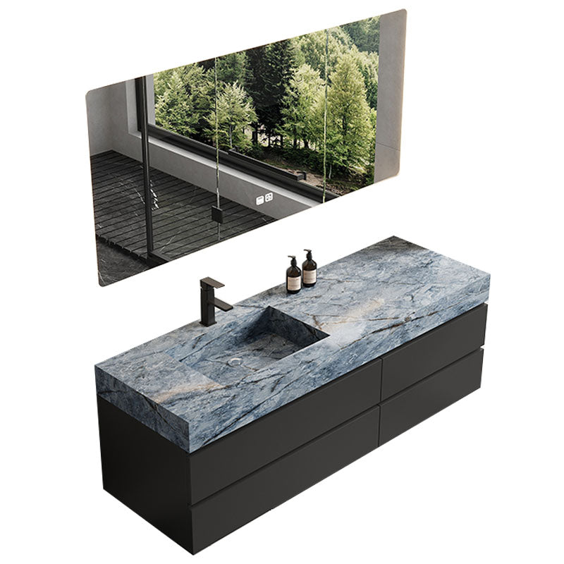 Wall Mount Mirror Included Sink Vanity with Sink Faucet for Bathroom Clearhalo 'Bathroom Remodel & Bathroom Fixtures' 'Bathroom Vanities' 'bathroom_vanities' 'Home Improvement' 'home_improvement' 'home_improvement_bathroom_vanities' 7831608