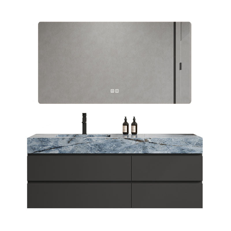 Wall Mount Mirror Included Sink Vanity with Sink Faucet for Bathroom Vanity & Faucet & Smart Mirror Stone Clearhalo 'Bathroom Remodel & Bathroom Fixtures' 'Bathroom Vanities' 'bathroom_vanities' 'Home Improvement' 'home_improvement' 'home_improvement_bathroom_vanities' 7831609