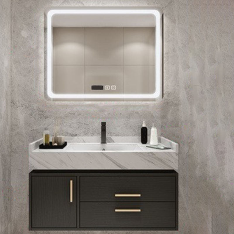 Mirror Included Wall Mount Sink Vanity with Sink Faucet for Bathroom Vanity & Faucet & Smart Mirror 27.6"L x 21.7"W x 19.7"H Clearhalo 'Bathroom Remodel & Bathroom Fixtures' 'Bathroom Vanities' 'bathroom_vanities' 'Home Improvement' 'home_improvement' 'home_improvement_bathroom_vanities' 7831647